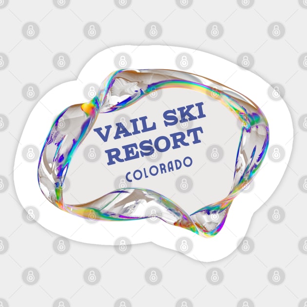 Vail Mountain Resort Colorado U.S.A. Gift Ideas For The Ski Enthusiast. Sticker by Papilio Art